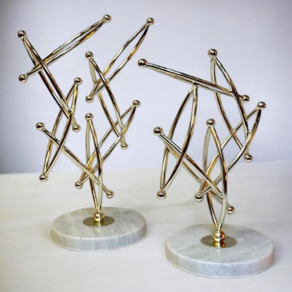 Decolyra 2'Lİ METAL DENGE MERMER KAİDE GAGA-029